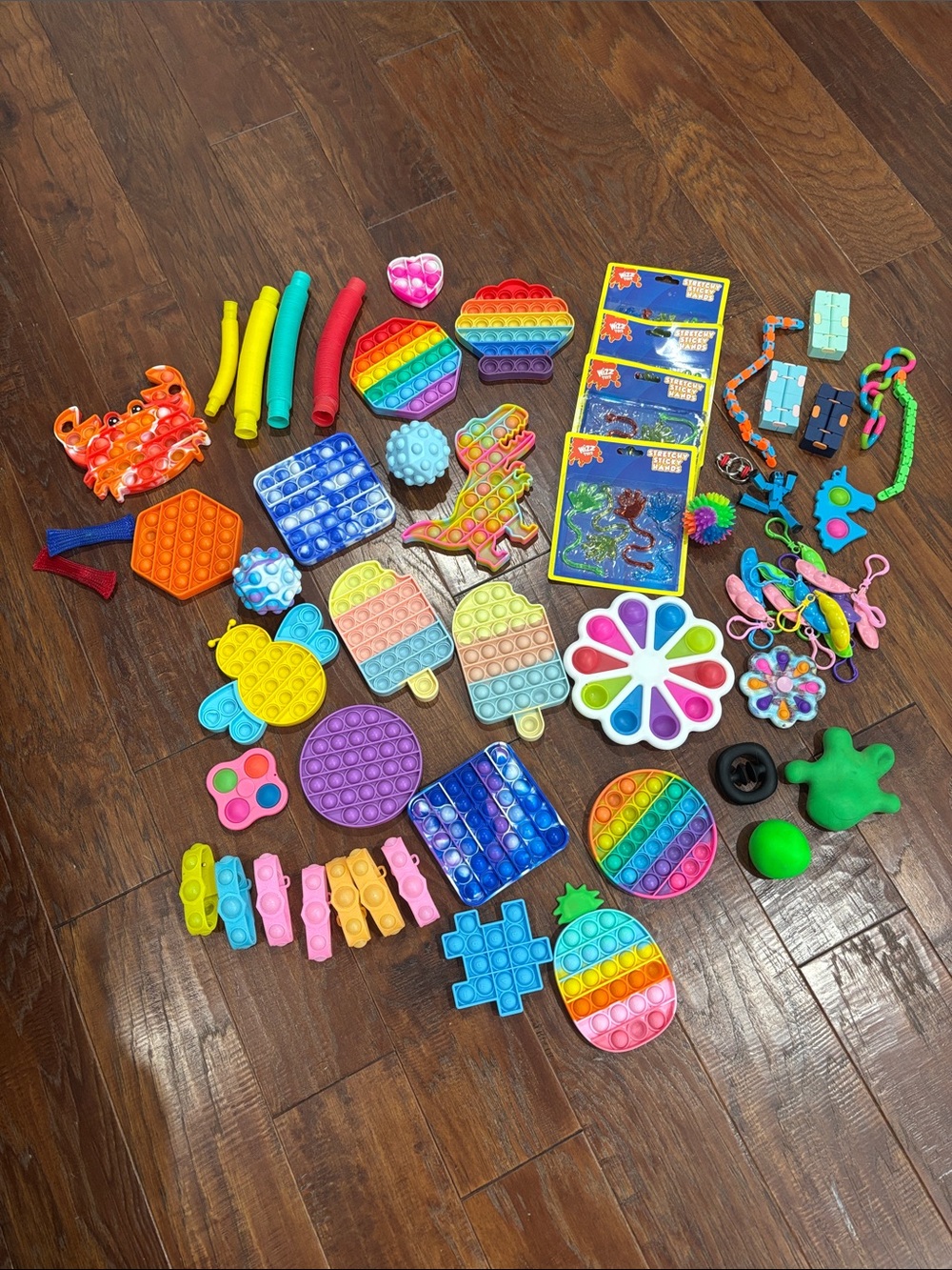 Assorted Kids Fidget Toys Set - Rainbow & Pastel Colors